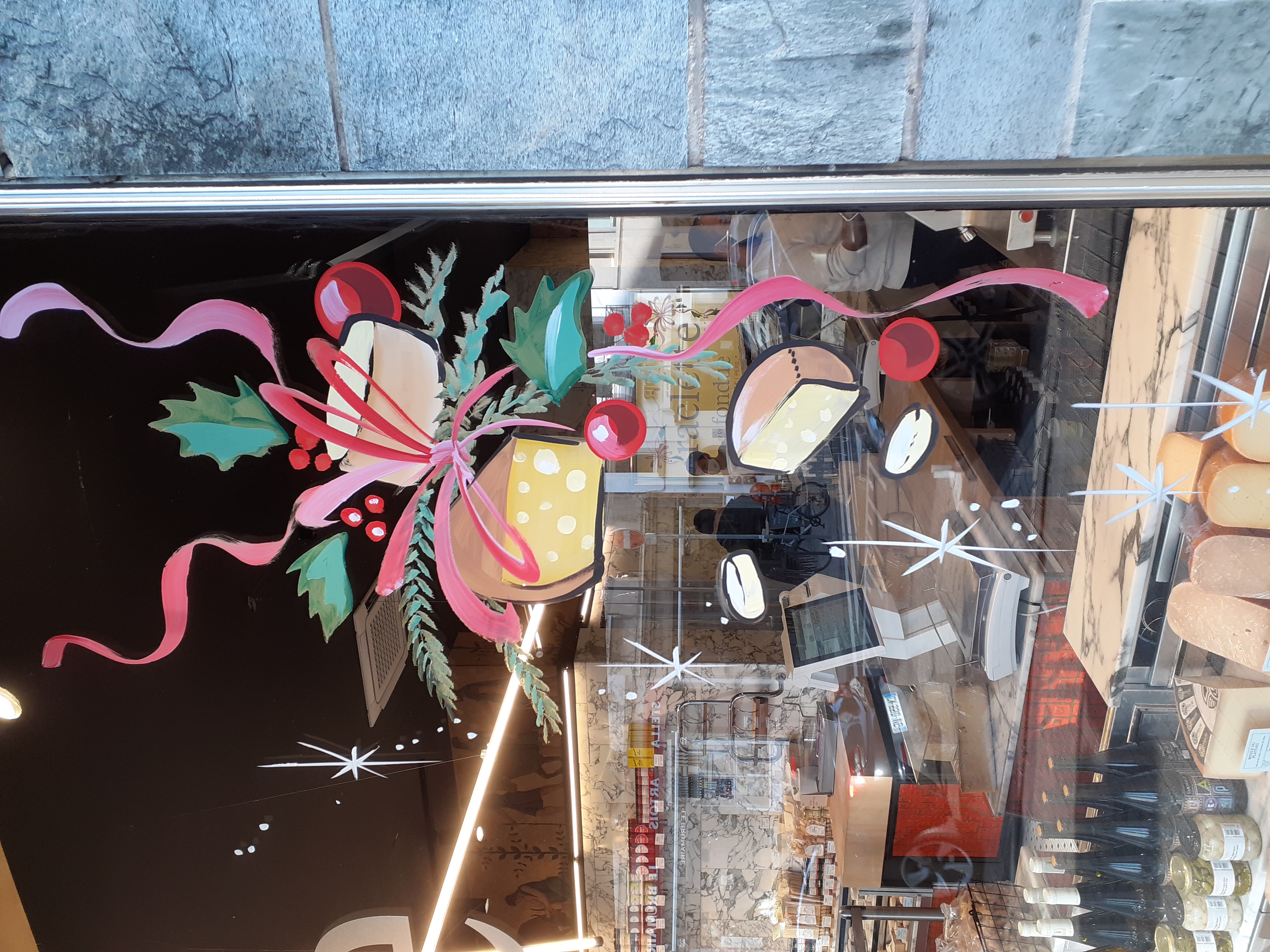 Décoration sur vitrines pour les fêtes de fin d'année - Saint-Octave - 1000 Bruxelles