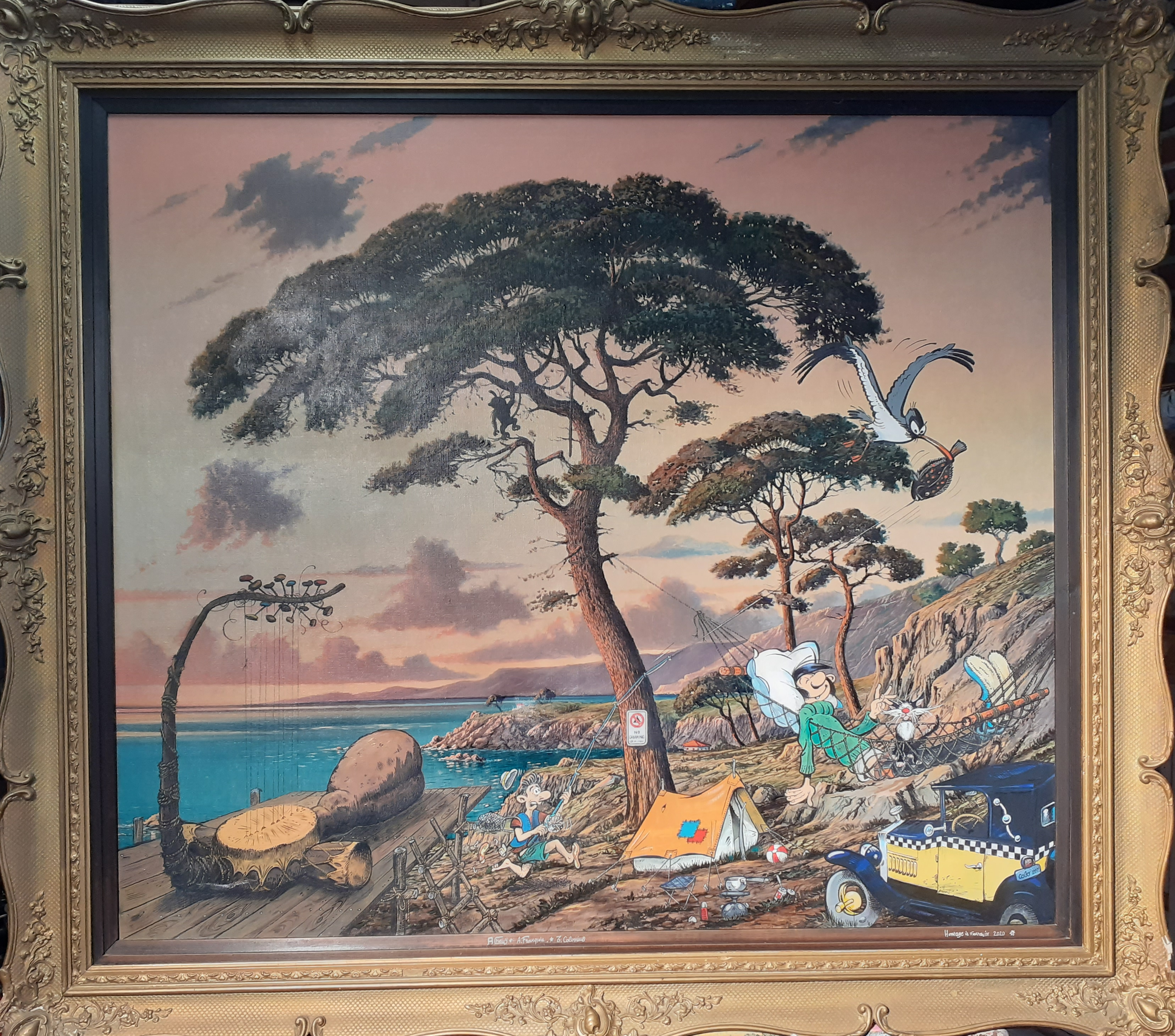 ...devient une scène humoristique à l'hommage de Franquin.