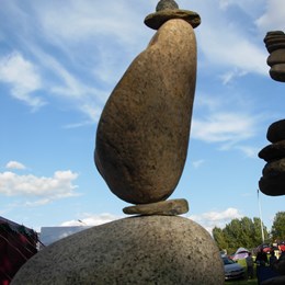 Sculpture à Ronquière pour un festival 