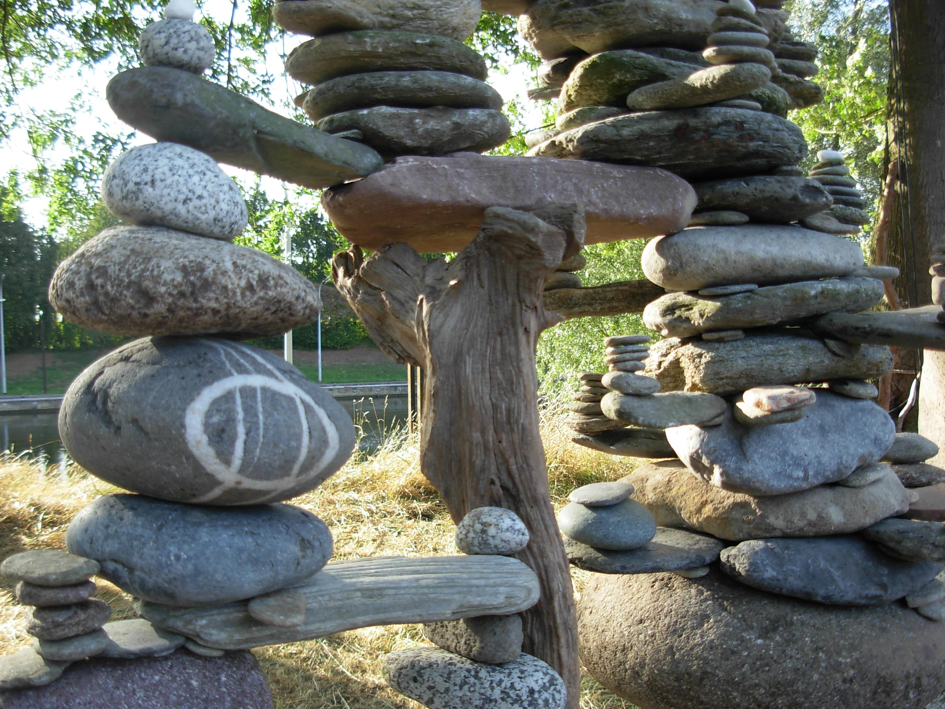 Sculpture à Ronquière pour un festival 